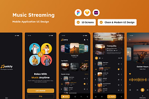 Musicly - Music Streaming Mobile App, an App Template by trabaskriya