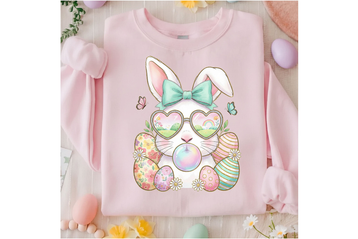 Easter Bunny Bubble Gum Coquette PNG, an Illustration by Designking (Photo 3 of 6)