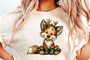 Whimsical Christmas Animals Clipart, an Illustration by DreamCafeArt (Thumbnail 5 of 6)