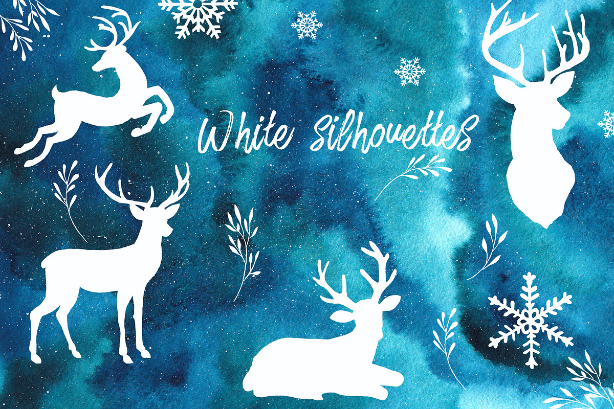 Winter in deep blue. Watercolor, an Object Graphic by Ana-Sakuta (Photo 10 of 16)