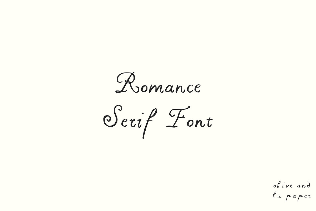 Elegant Serif Font, a Serif Font by Olive & Lu Paper (Photo 1 of 2)
