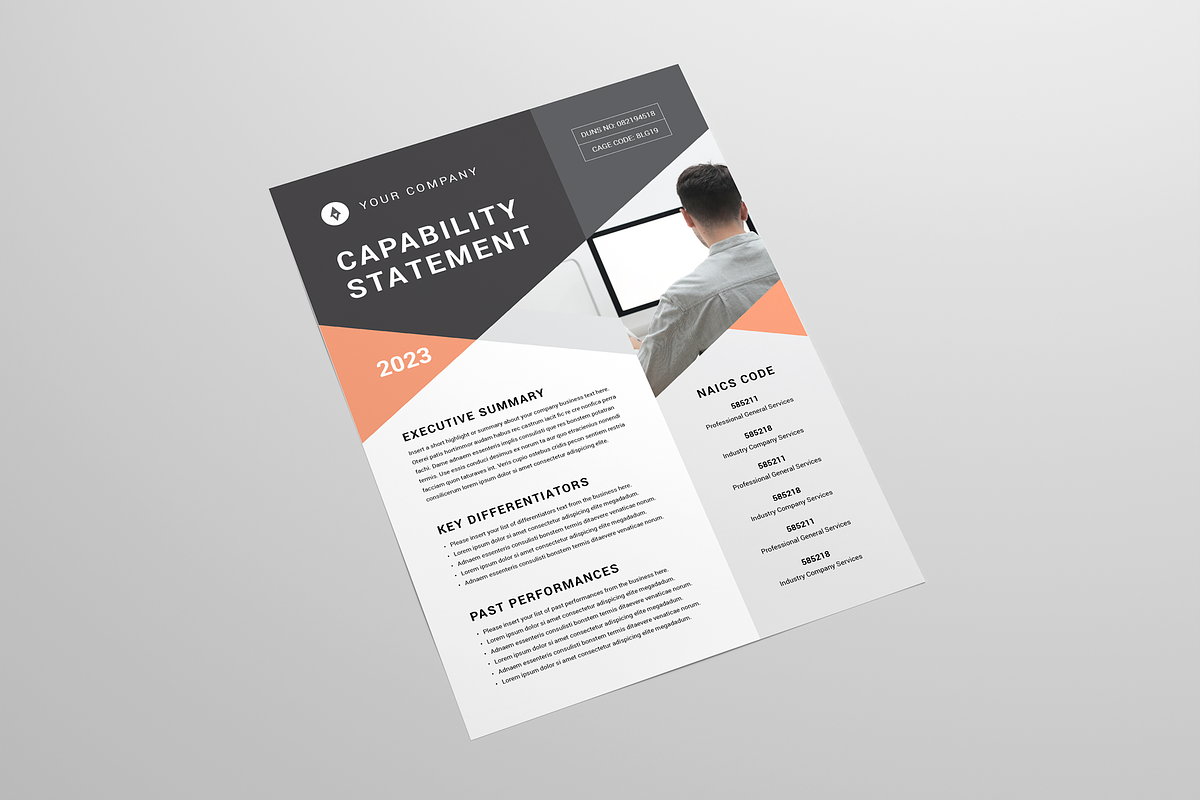 Capability Statement | Word & Indd, a Flyer Template by Leaflove (Photo 3 of 5)