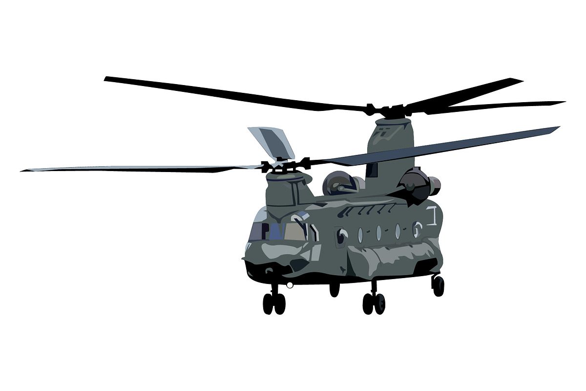 American large helicopter template, a Transportation Illustration by Sumberpangan (Photo 1 of 3)