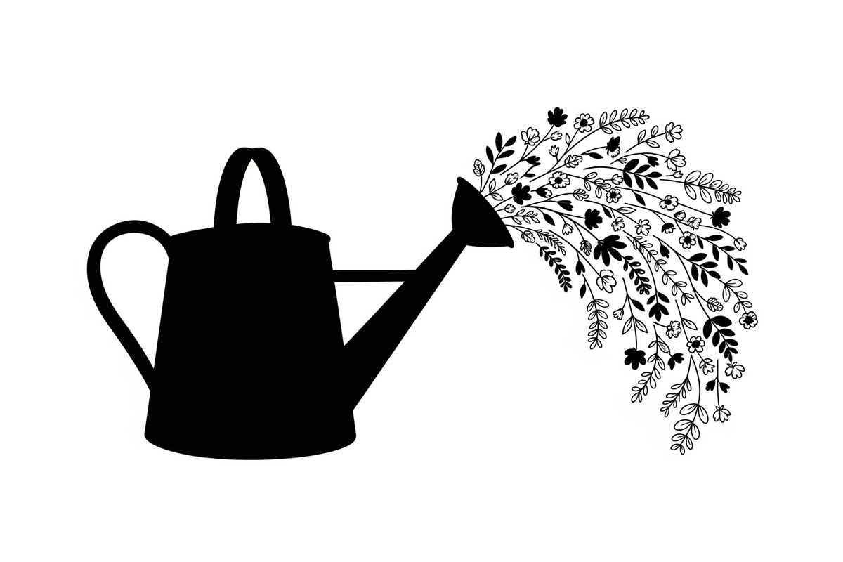 Floral Watering Can Design Bundle, an Illustration by Gaye Art (Photo 3 of 31)