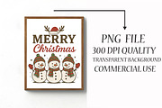 Merry Christmas Snowman Sublimation, an Illustration by Libby Wishes (Thumbnail 3 of 5)