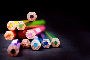 Colourful Pencil Ends, a School & Education Photo by THP Creative