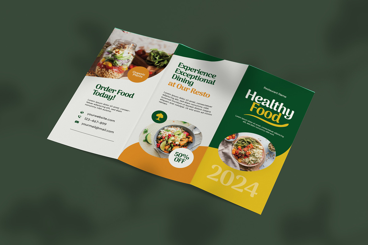Resto Menu - Trifold Brochure, a Brochure Template by VUNIRA (Photo 3 of 3)