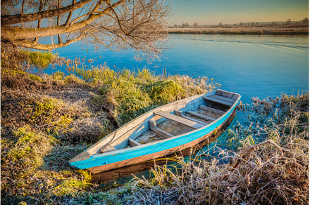 River and old wooden rowing fishing, a Nature Photo by Our Amazing World