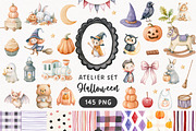 Halloween Atelier Clipart Bundle, an Animal Illustration by PaintPixelCo (Thumbnail 1 of 13)