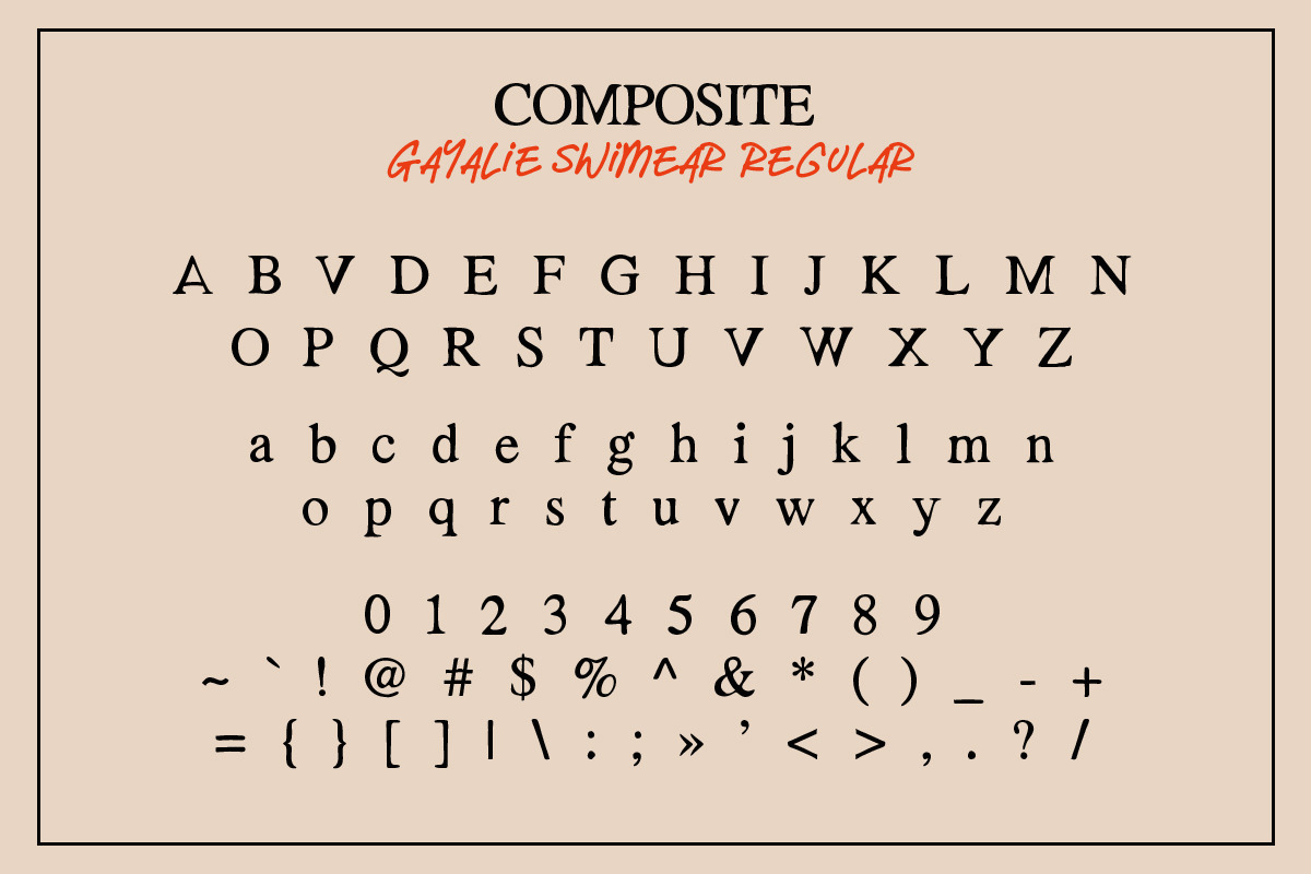 Gayalie Swimwear - Font Duo, a Serif Font by Afkari Studio (Photo 2 of 10)