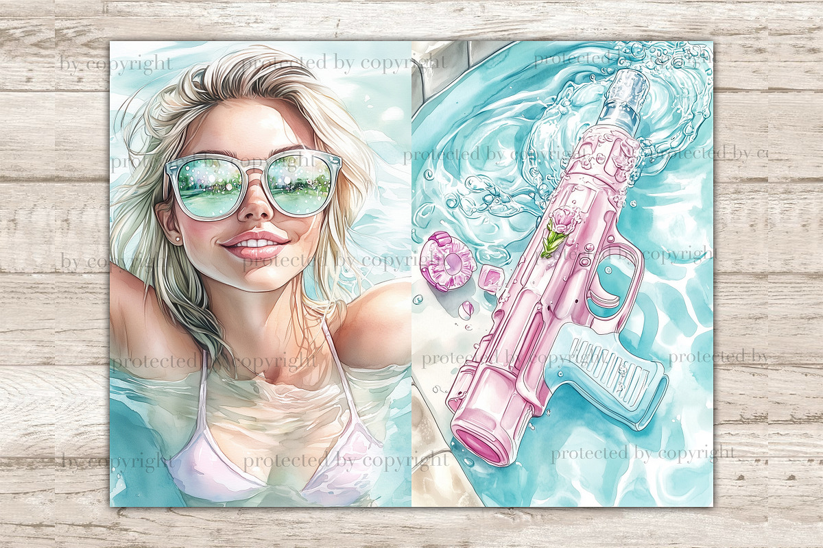 Pool Party Junk Journal Kit