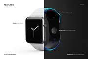 Apple Watch Band Mockup Set, a Wearable Device Mockup by creatsy2 (Thumbnail 3 of 12)