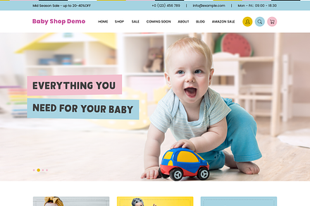 Baby Shop Demo, a Landing Page Template by simplywebs