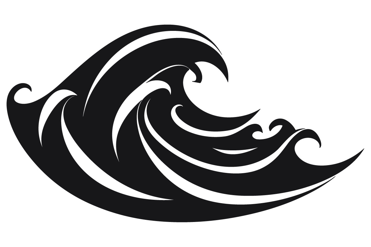 sea waves logo set,sun waves vector, an Object Illustration by Unique Design Team
