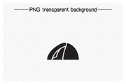 Dome Tent Cabin Tent Icons Set, a Solid Icon by Designfour (Thumbnail 3 of 7)