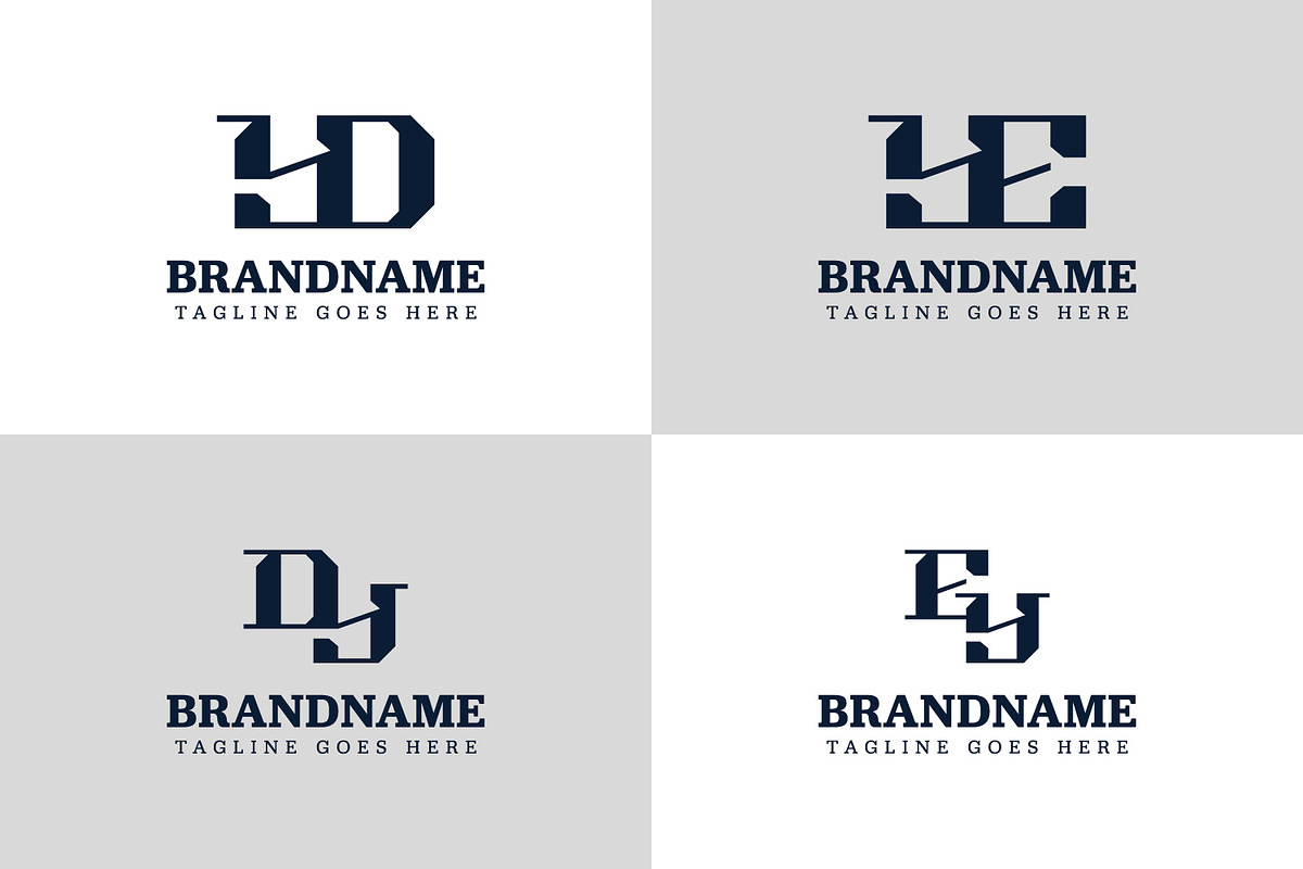 Letters YD DY YE EY Monogram Logo, a Branding & Logo Template by Pray Art Design Studio