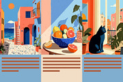 Playful Modernist Illustrations, a Decorative Illustration by Artimind Studio (Thumbnail 5 of 9)