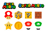 Mega set pixel Mario icons, an Object Illustration by MarkoBabii (Thumbnail 4 of 7)