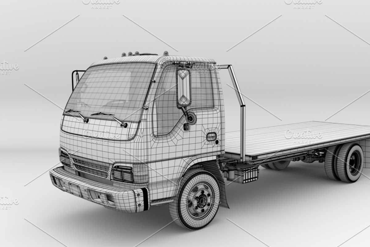 Isuzu Flatbed Truck, a Cars & Vehicle 3D Model by Olives (Photo 9 of 21)