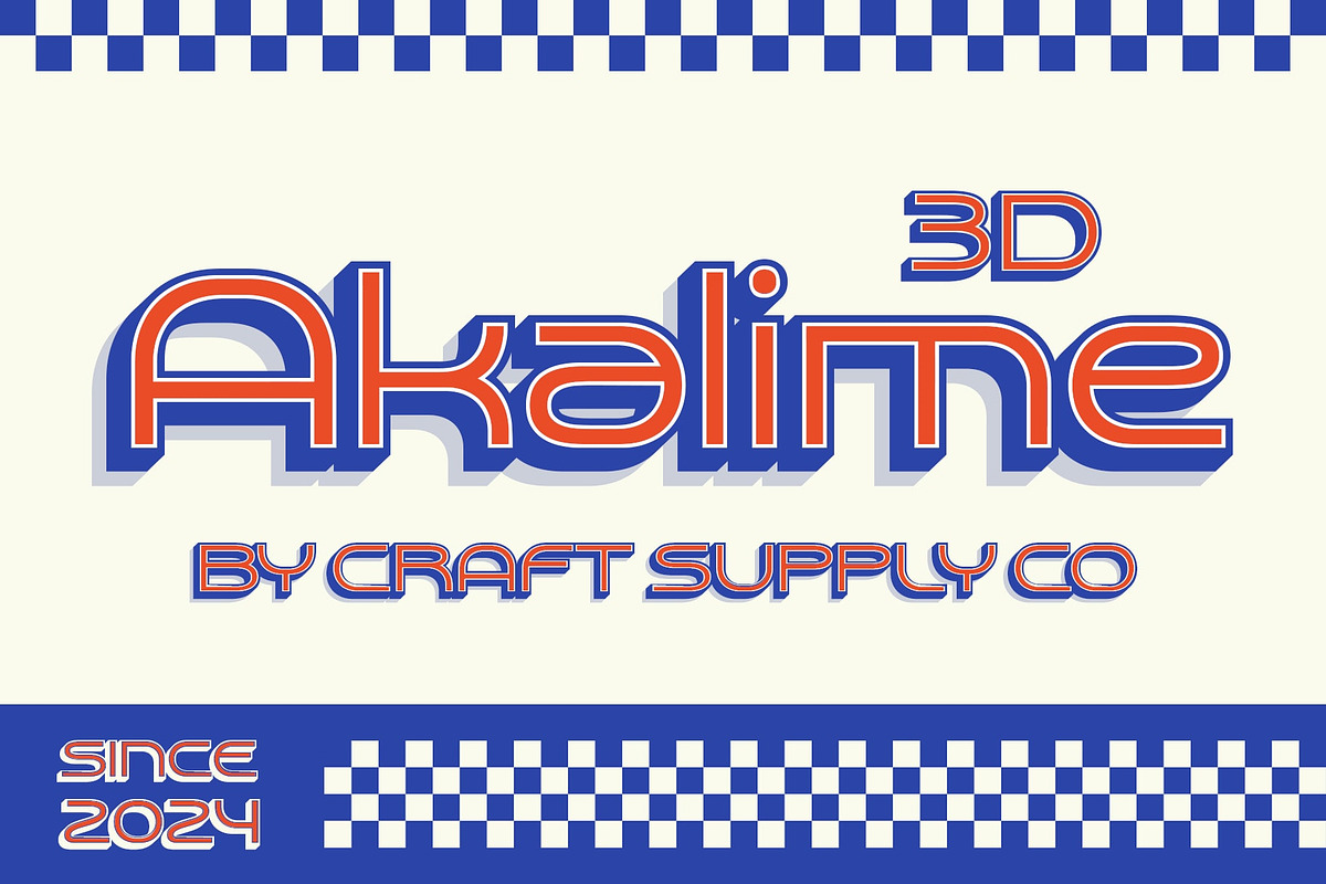 Akalime 3D, a Sans Serif Font by Craft Supply Co. (Photo 1 of 8)