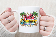 Retro Hello Summer PNG, an Illustration by Sublimation Artist (Thumbnail 5 of 6)