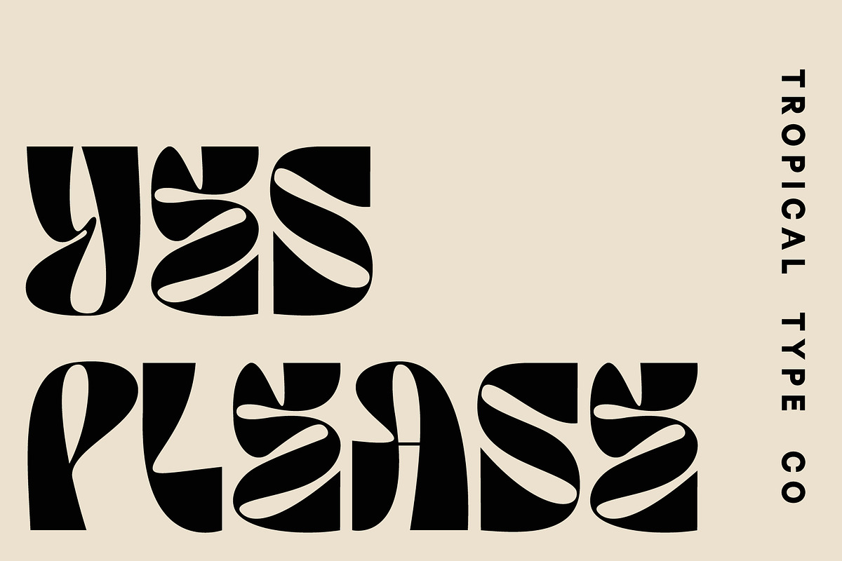 NEW WAVE - display font, a Sans Serif Font by Tropical Type (Photo 7 of 11)