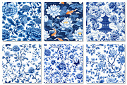 Blue Chinoiserie Seamless Pattern, a Texture Graphic by Dream Creation (Thumbnail 5 of 6)