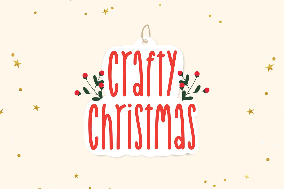 Crafty Christmas skinny font, a Handwritten Font by jyllyco (Photo 1 of 7)
