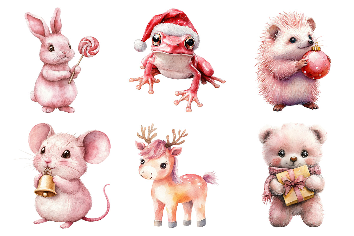 Little Pink Animal Christmas Book, an Illustration by Daily.Designs (Photo 3 of 5)