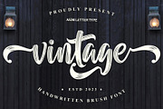 Vintage | Handwritten Brush Font, a Handwritten Font by Aveni Letter Type (Thumbnail 1 of 11)