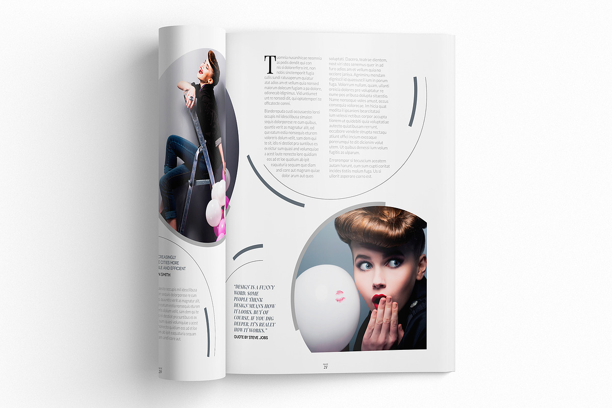 Magazine Template InDesign 10, a Magazine Template by Love Graphic Design (Photo 6 of 28)