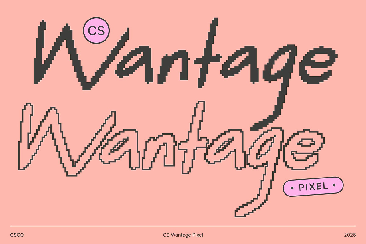 CS Wantage Pixel, a Handwritten Font by Craft Supply Co. (Photo 1 of 8)