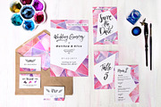 Wedding Watercolor Hand-drawn Set, an Invitation Template by Spencerian Sisters (Thumbnail 2 of 7)