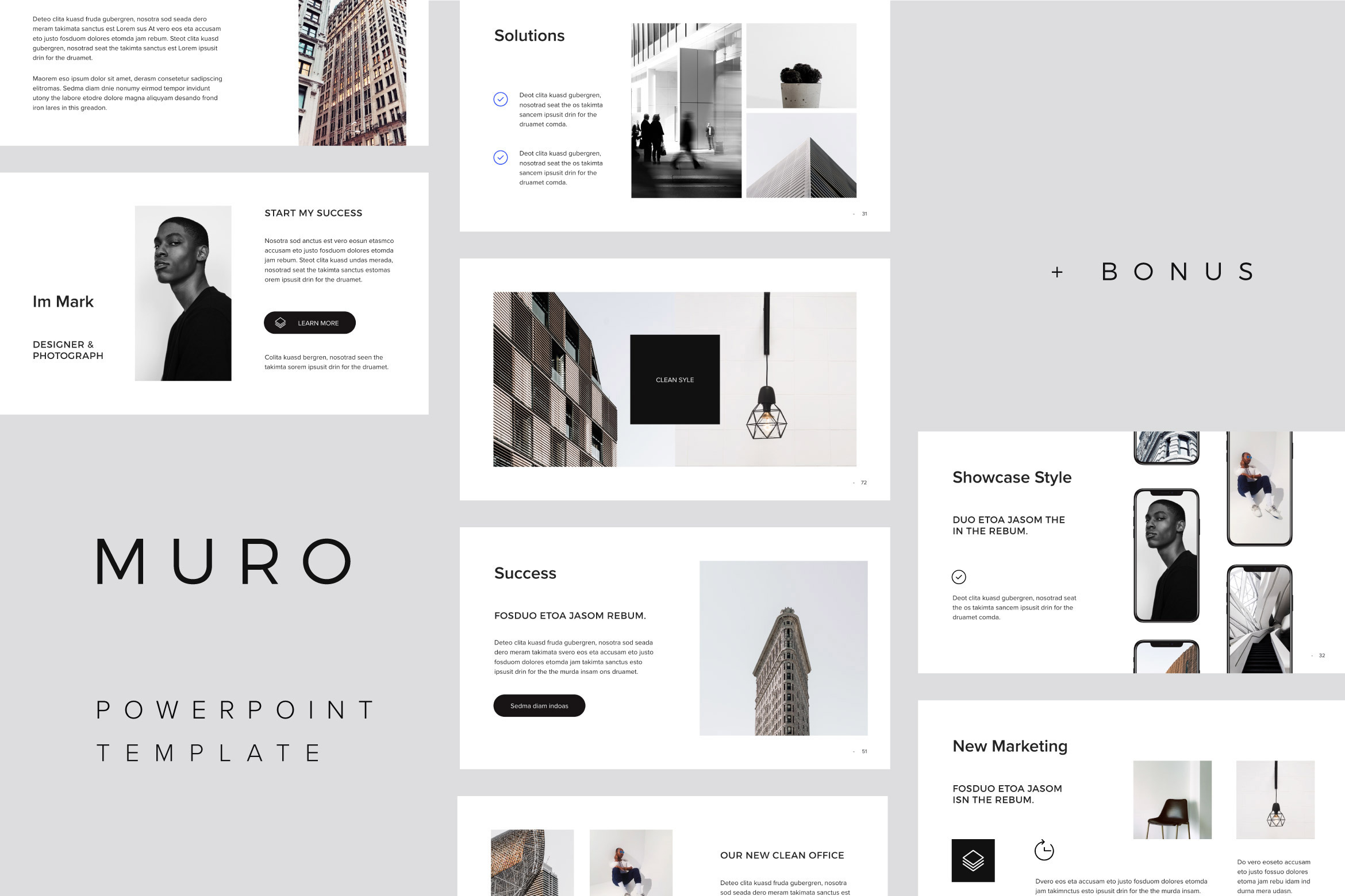 MURO - Powerpoint Template + Bonus, a Presentation Template by PixaSquare