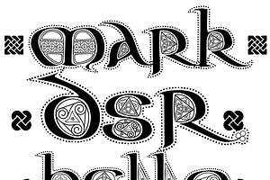 CELTIC Color FONT- AonManuscriptBlk