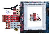 Vintage city buildings, an Object Illustration by Luamor (Thumbnail 5 of 8)