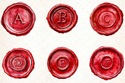 Seal Wax Letter Red Stamp Bundle, an Illustration by DreamCafeArt (Thumbnail 2 of 7)