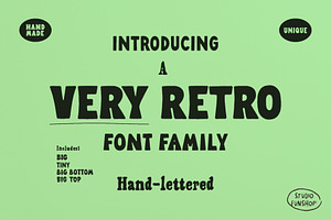 Very Font Family - Handmade Retro, a Sans Serif Font by Studio Funshop by Kelli