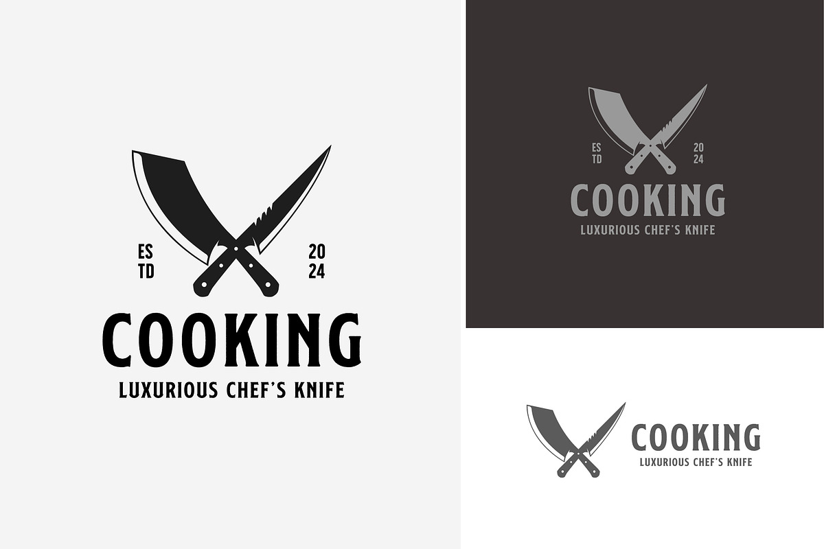 simple knife restaurant logo templat, a Branding & Logo Template by Pyruos ID