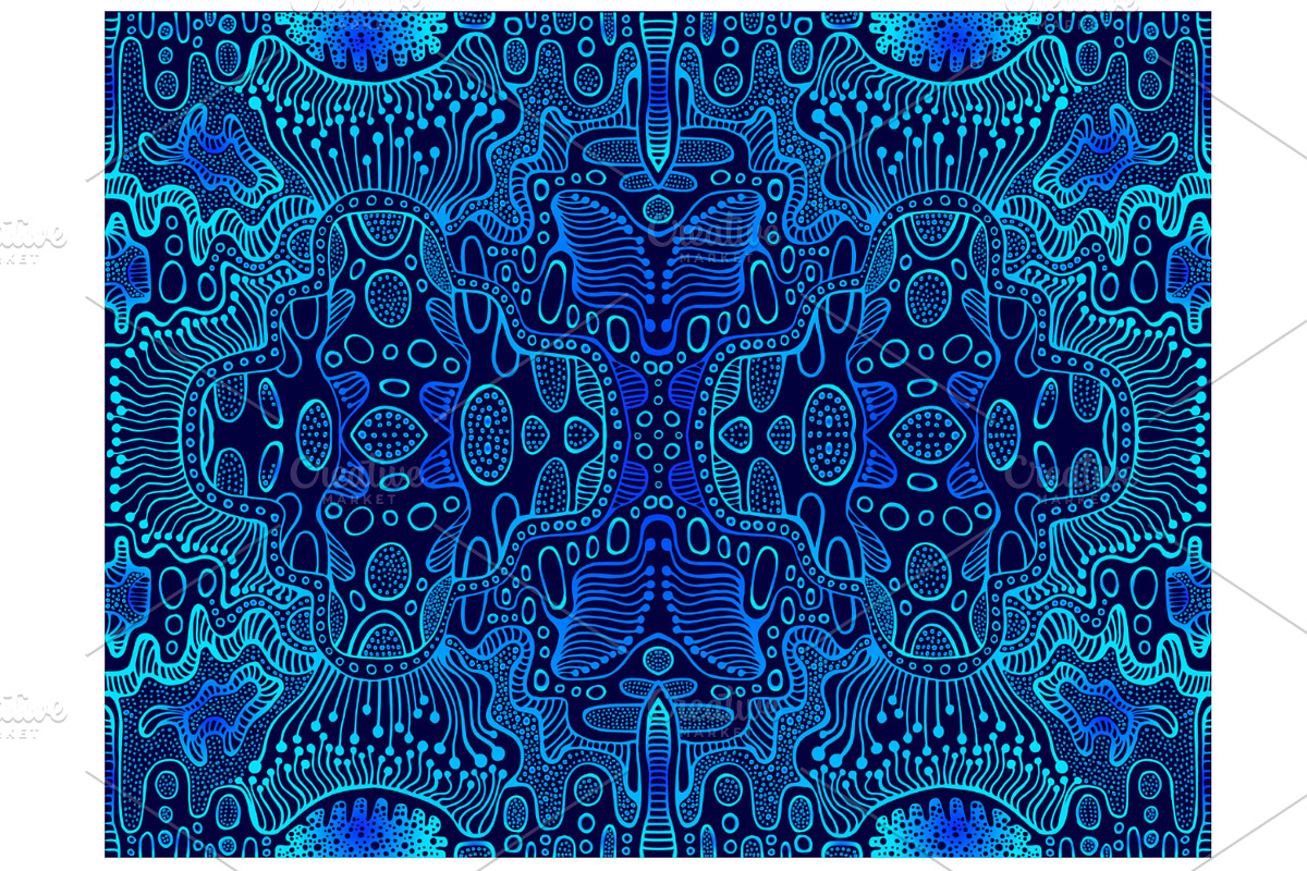 Deep blue ornament, a Decorative Illustration by Space_Oleandr (Photo 2 of 2)