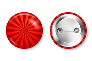Realistic colorful funky badges, an Object Illustration by 32pixels