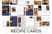 Blue Recipe Pages Canva Template, a Presentation Template by Digital By Nikoleta (Thumbnail 2 of 16)