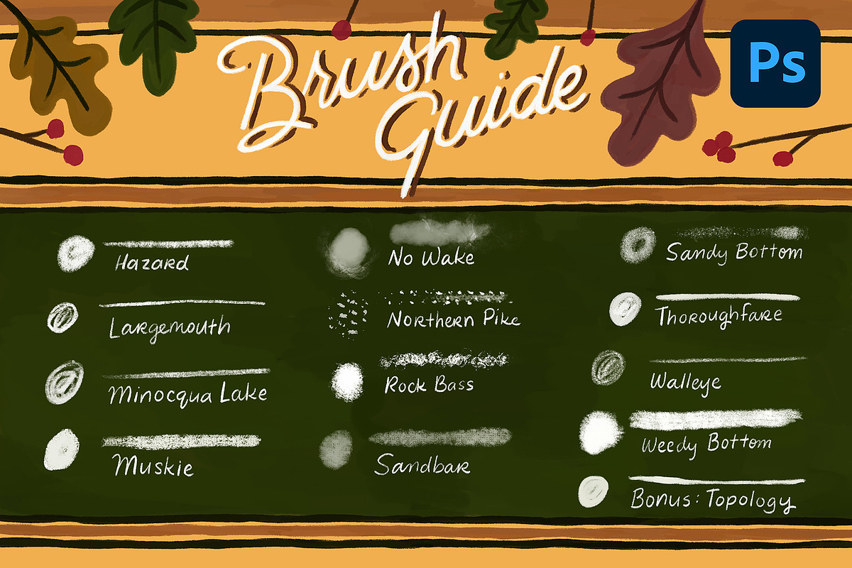 Minocqua Photoshop & Fresco Brushes, a Brushes & More by studio.pancz (Photo 2 of 4)