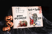 Watercolor Halloween night clipart, a Decorative Illustration by Yuliya Derbisheva (Thumbnail 10 of 11)