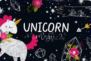 Unicorn Magic And Flowers