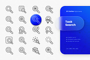 Task Search Outline Icons, an Outline Icon by cidcud_graphic (Thumbnail 1 of 3)