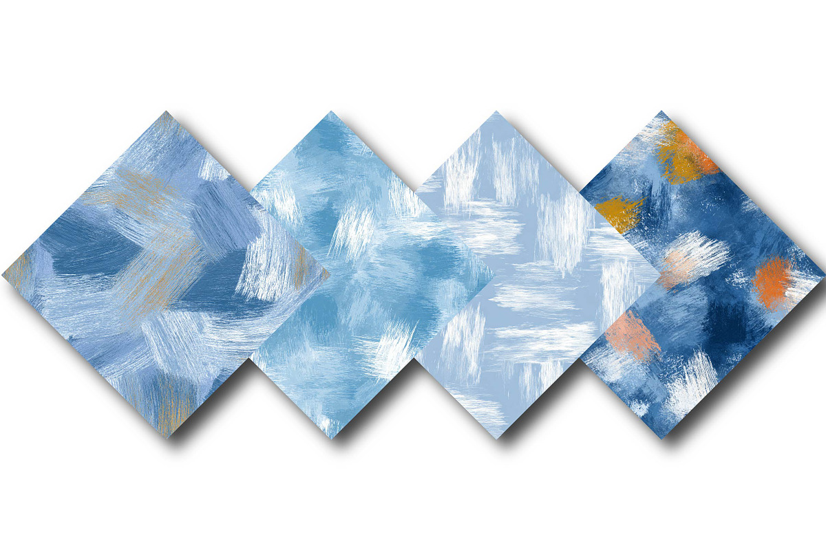 Frosty Brush Strokes Digital Paper, an Illustration by DreamPrint404 (Photo 2 of 4)