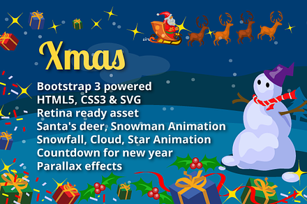 xMas - Parallax Coming Soon Template