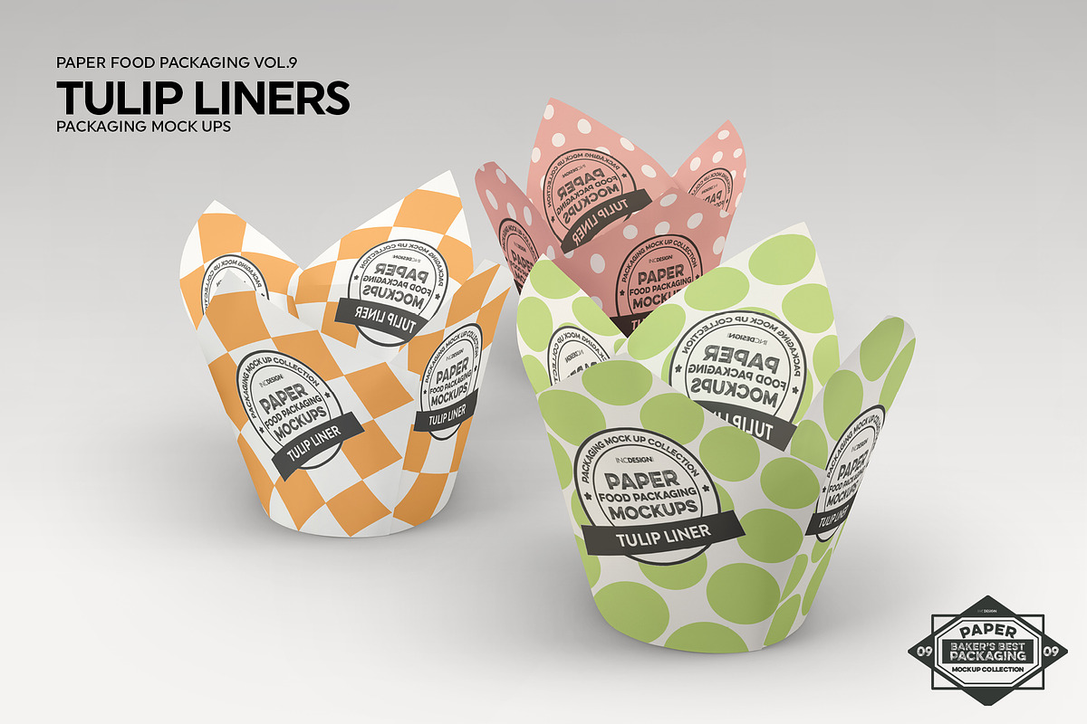 Tulip Cupcake Liners Cups Mockup, a Cups & Container Mockup by INCDesign (Photo 6 of 7)