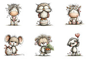 Whimsical Easter Animals Clipart, an Illustration by CreationArt (Thumbnail 5 of 5)